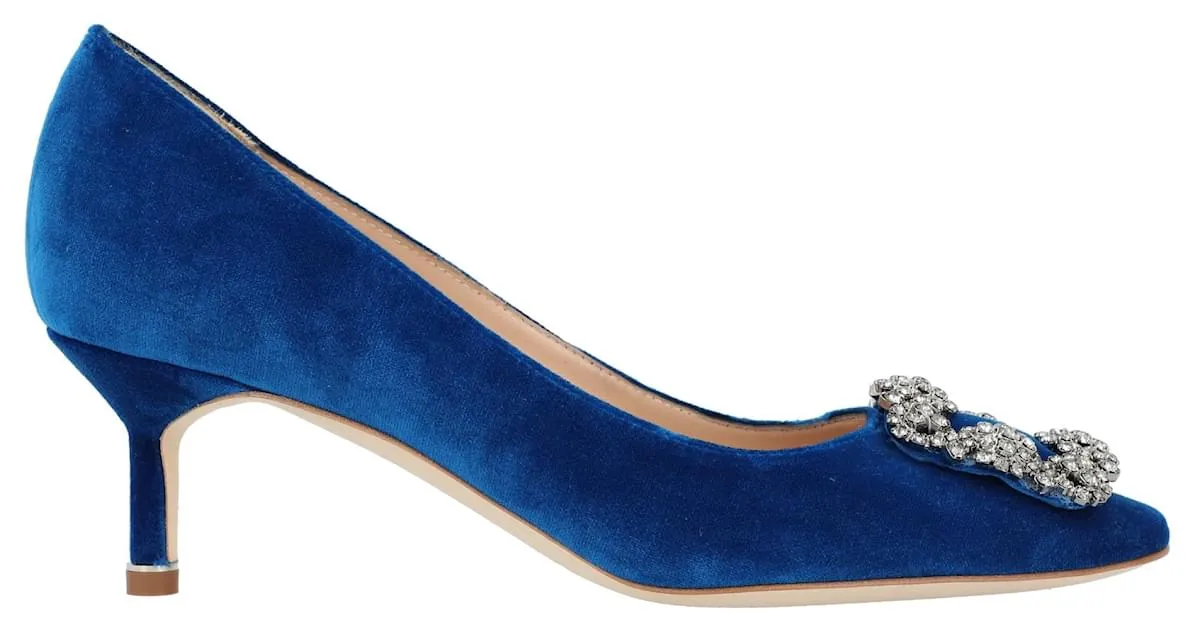 Manolo Blahnik Hangisi 050 Zapato Azul 