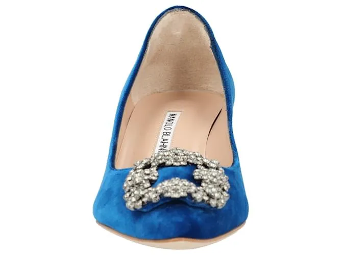 Manolo Blahnik Hangisi 050 Zapato Azul 