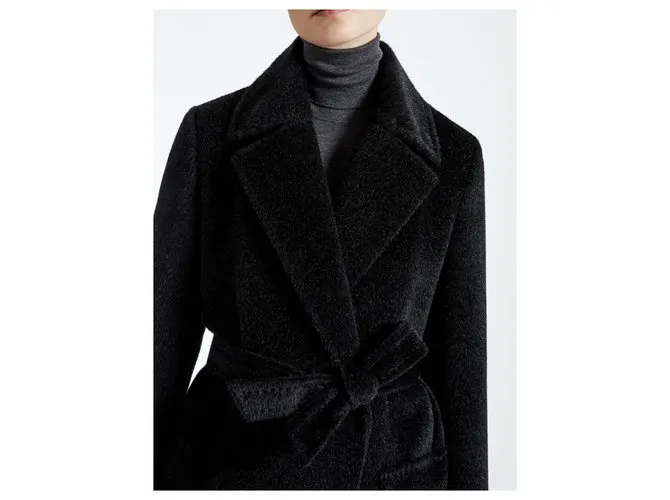 Max Mara Abrigos, Ropa de calle Negro 