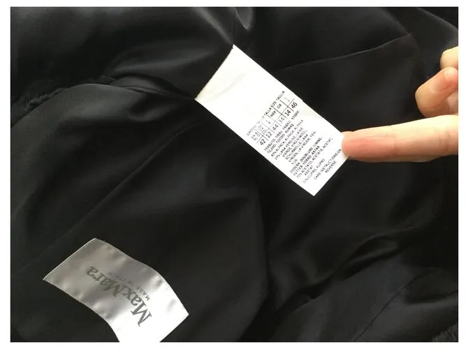 Max Mara Abrigos, Ropa de calle Negro 