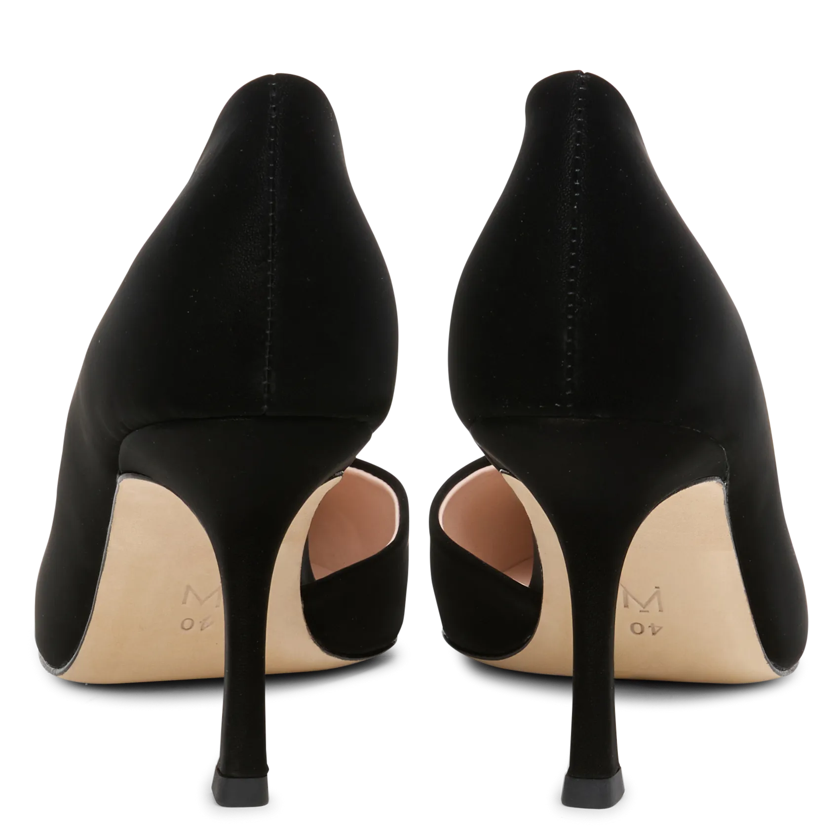 MI/MAI ASTORIA  ZAPATOS DE TACóN DE CUERO SATINADO EN NEGRO