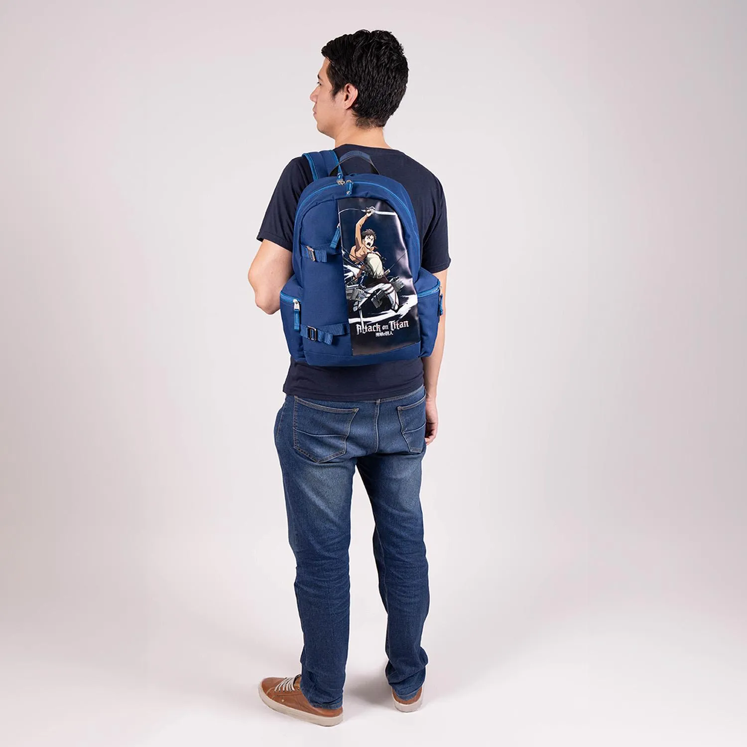 Mochila Attack On Titan Azul Para Laptop 1818 Ern