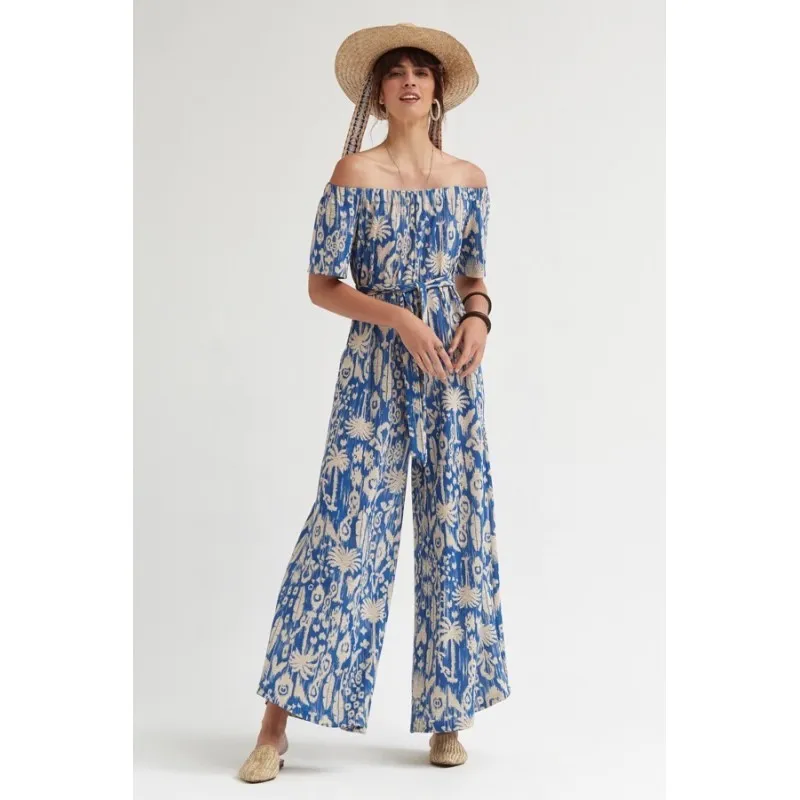 Mono OKY COKY azul y beige