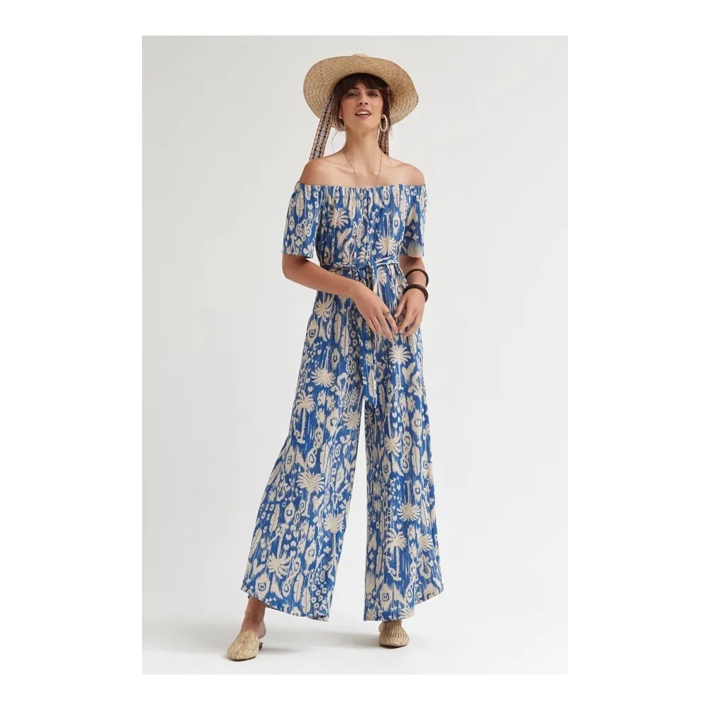 Mono OKY COKY azul y beige