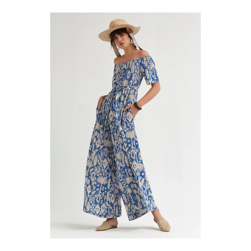 Mono OKY COKY azul y beige