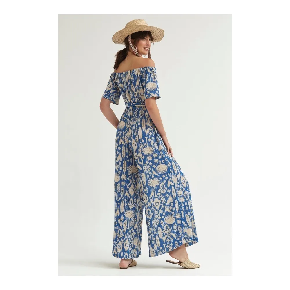 Mono OKY COKY azul y beige