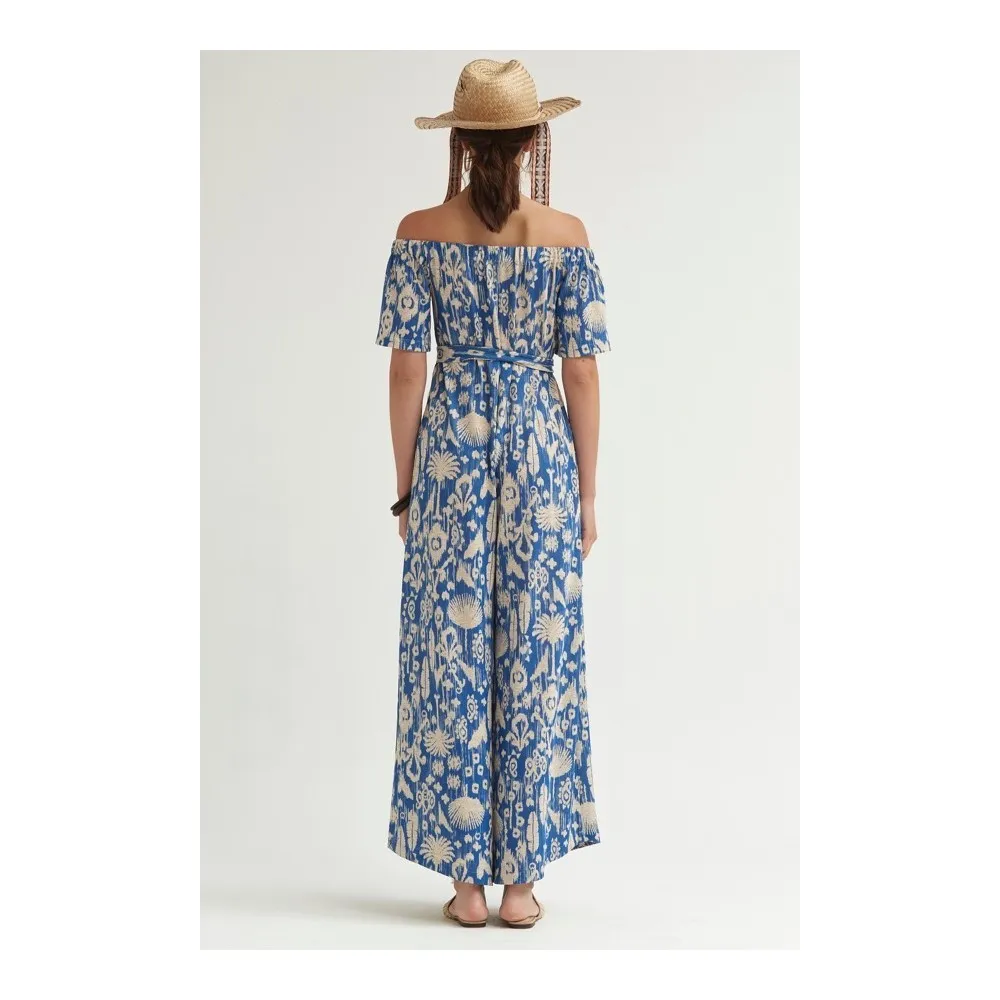 Mono OKY COKY azul y beige