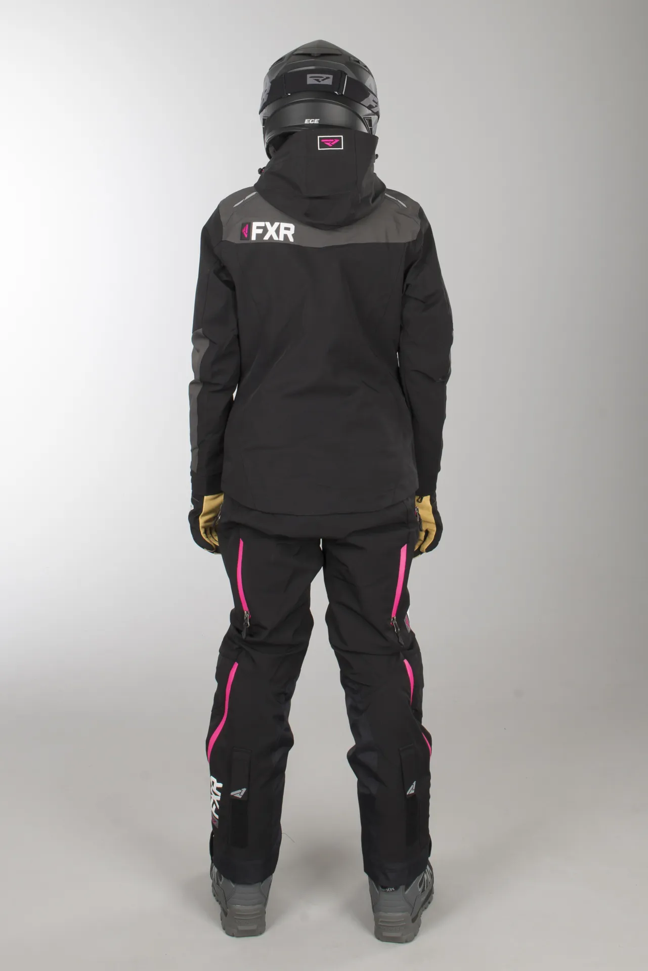 MONO PARA MUJER FXR ELEVATION LITE DRILINK 2 PIEZAS NEGROFUCSIA