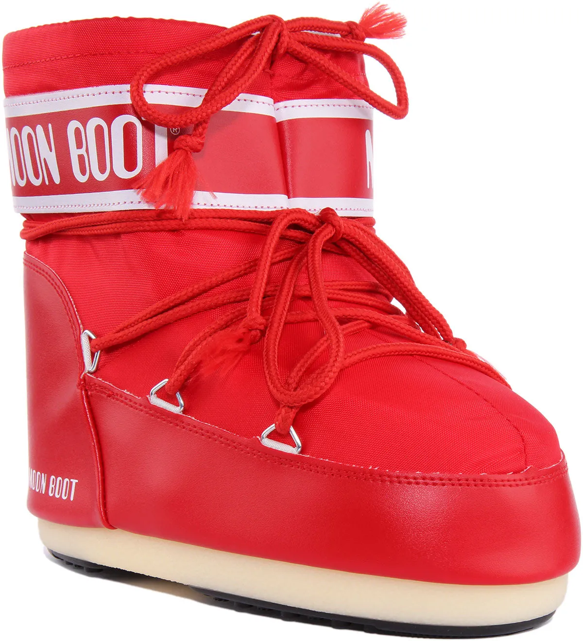 Moon Boot Classic Low Bota de nailon icono bajo para mujer en rosa