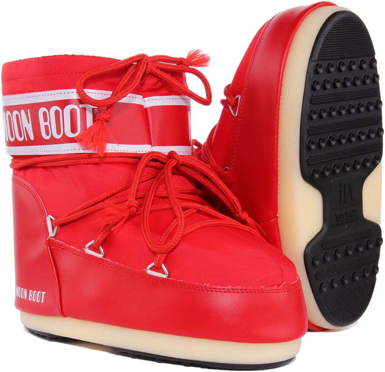 Moon Boot Classic Low Bota de nailon icono bajo para mujer en rosa