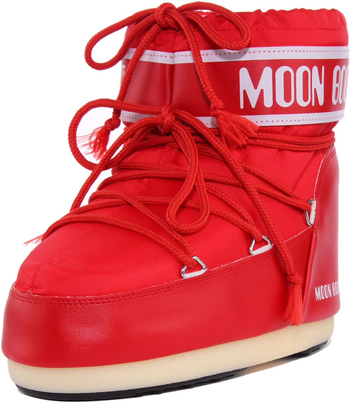 Moon Boot Classic Low Bota de nailon icono bajo para mujer en rosa