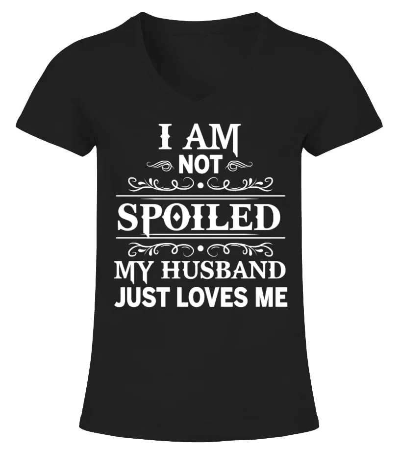 My Husband Just Loves Me Camiseta cuello pico Mujer