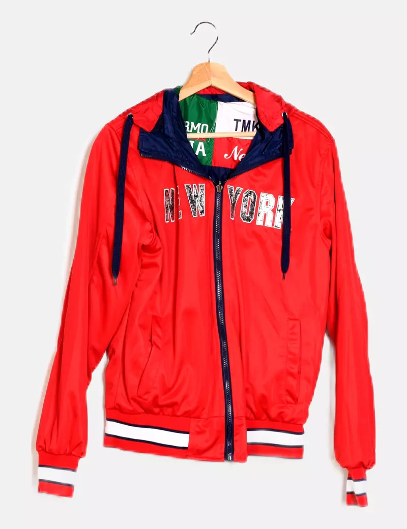 NEW YORK Chaqueta azul marina reversible