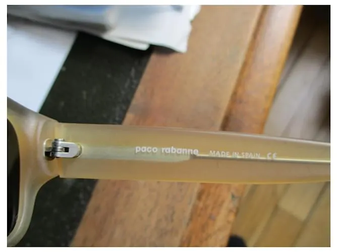Paco Rabanne Montura de gafas de acetato bicolor. Beige 