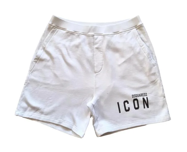 PANTALóN CORTO DE HOMBRE DSQUARED2 ICON S79MU0005 BLANCONEGRO TALLA XXL