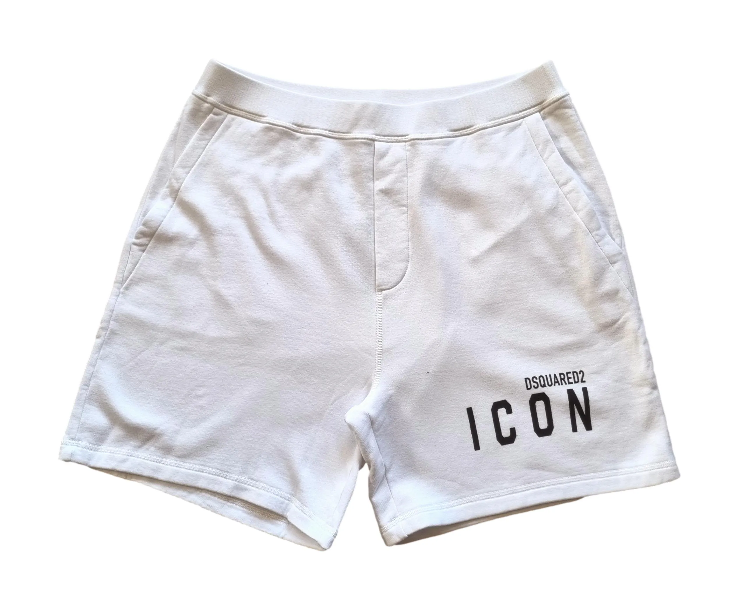 PANTALóN CORTO DE HOMBRE DSQUARED2 ICON S79MU0005 BLANCONEGRO TALLA XXL