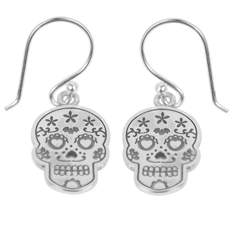 Pendientes skull plata 925  PEP630TH
