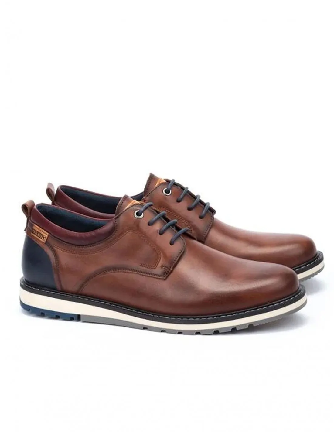 PIKOLINOS Zapatos Cordones Piel Marrón Cuero