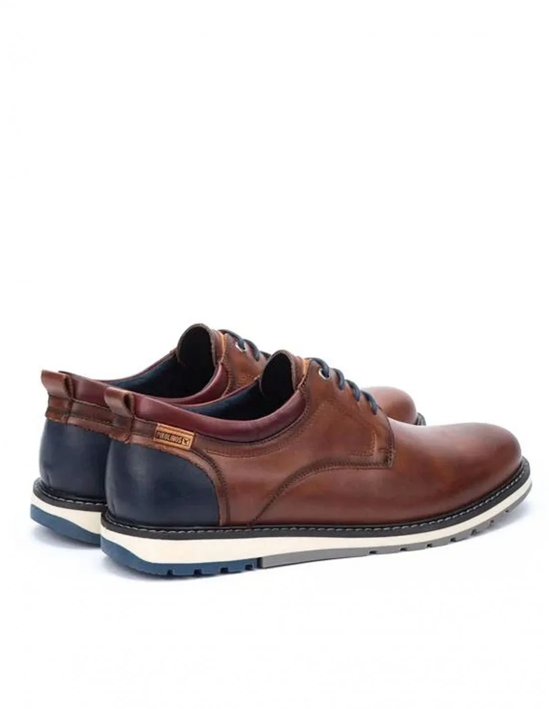 PIKOLINOS Zapatos Cordones Piel Marrón Cuero