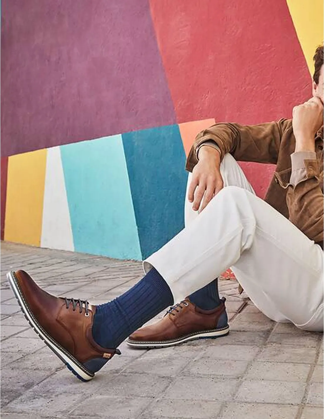 PIKOLINOS Zapatos Cordones Piel Marrón Cuero