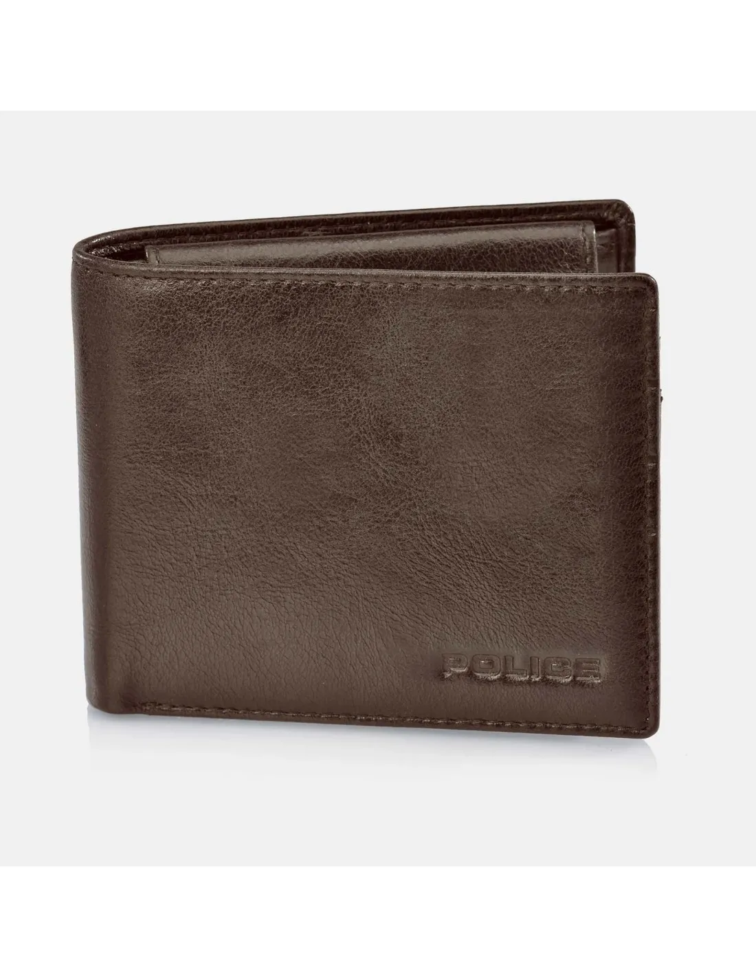 POLICE cartera de piel para hombre tipo americano con monedero interior