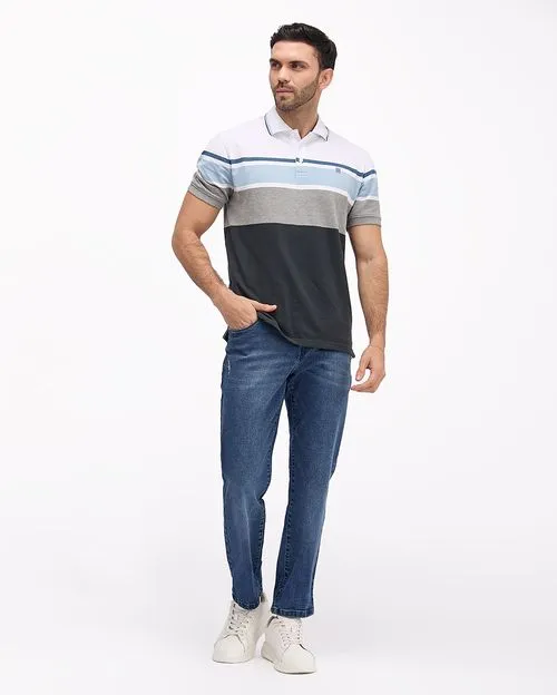 Polo Cuello Camisa Hombre Saylor Azul Oscuro