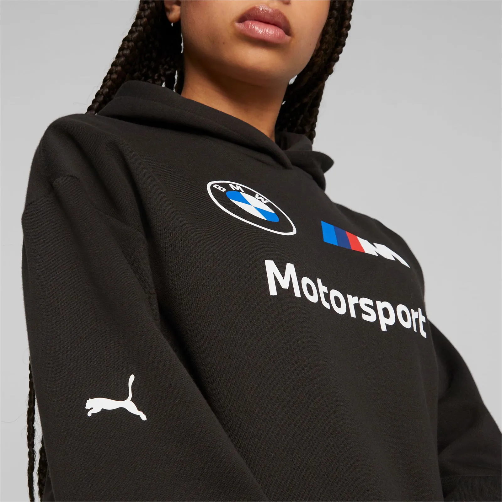 Puma BMW M Motorsport Essentials Hoodie Damen, Schwarz, Größe: L, Kleidung