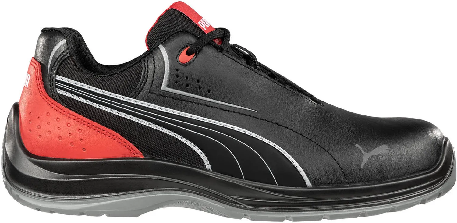 PUMA Zapato de trabajo antideslizante, EH, con puntera de material compuesto, negro, para hombre, Puma Touring Low