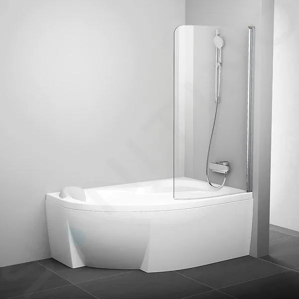 RAVAK CHROME  MAMPARA DE BAñO DE UNA PIEZA CVSK1 ROSA, IZQUIERDA, 100X150 CM, CRISTAL SATINADO/TRANSPARENTE 7QLS0U00Y1