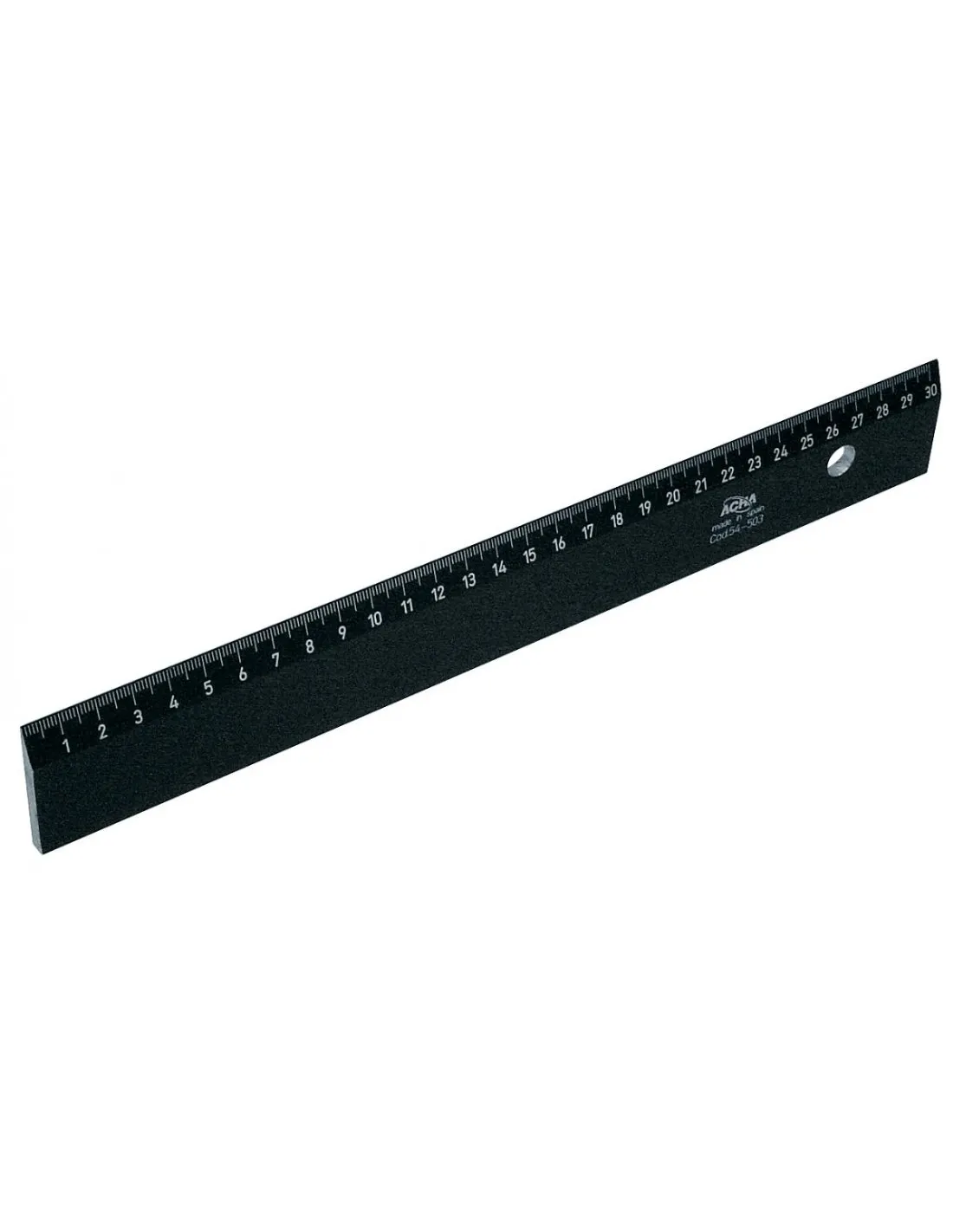 Regla biselada de aluminio negro milimetrada 500 x 40 x 5mm