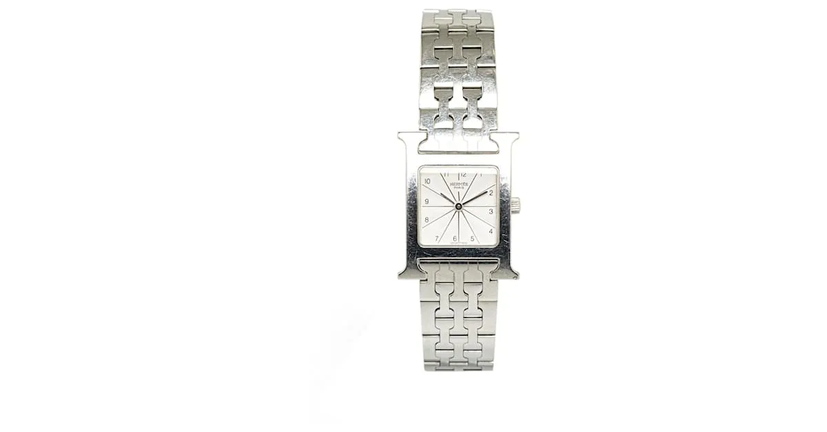 Reloj Hermès plateado de cuarzo y acero inoxidable Heure H Plata 