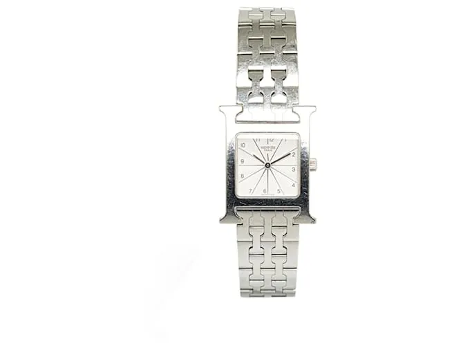 Reloj Hermès plateado de cuarzo y acero inoxidable Heure H Plata 