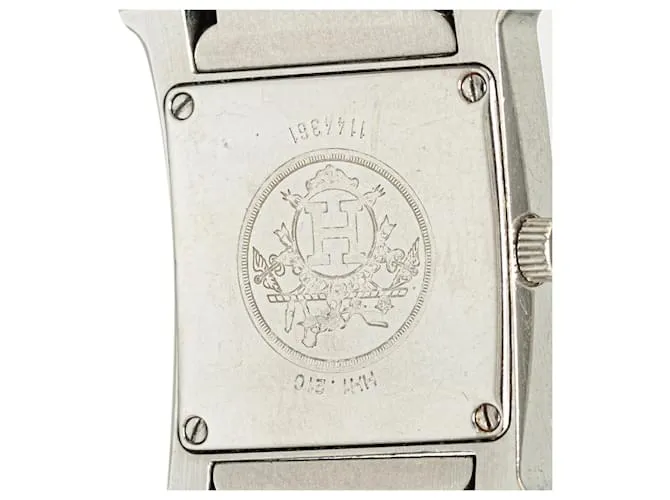 Reloj Hermès plateado de cuarzo y acero inoxidable Heure H Plata 