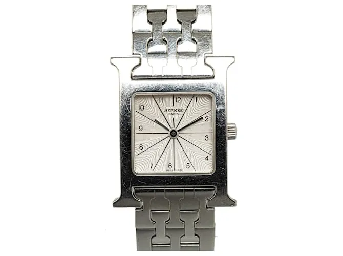 Reloj Hermès plateado de cuarzo y acero inoxidable Heure H Plata 