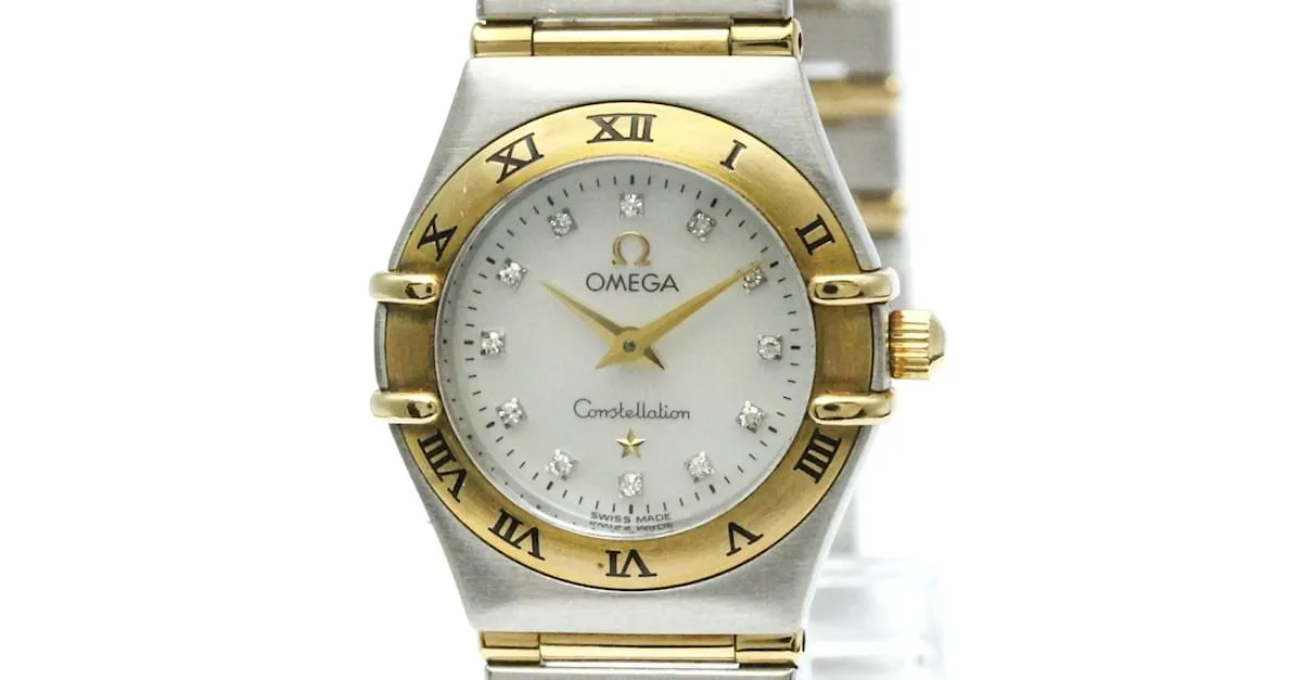 Reloj Omega Constellation con esfera de MOP y diamantes 