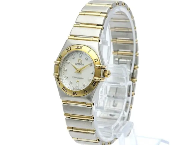 Reloj Omega Constellation con esfera de MOP y diamantes 