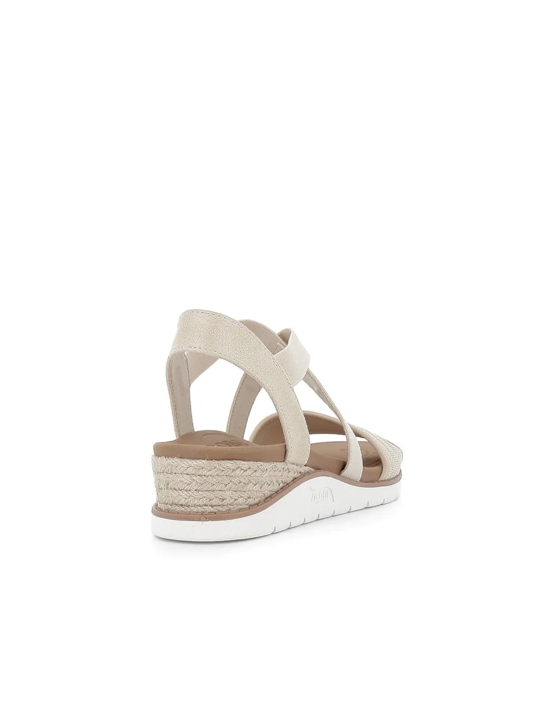 Sandalia elásticos diseño tiras cruzadas beige Skechers