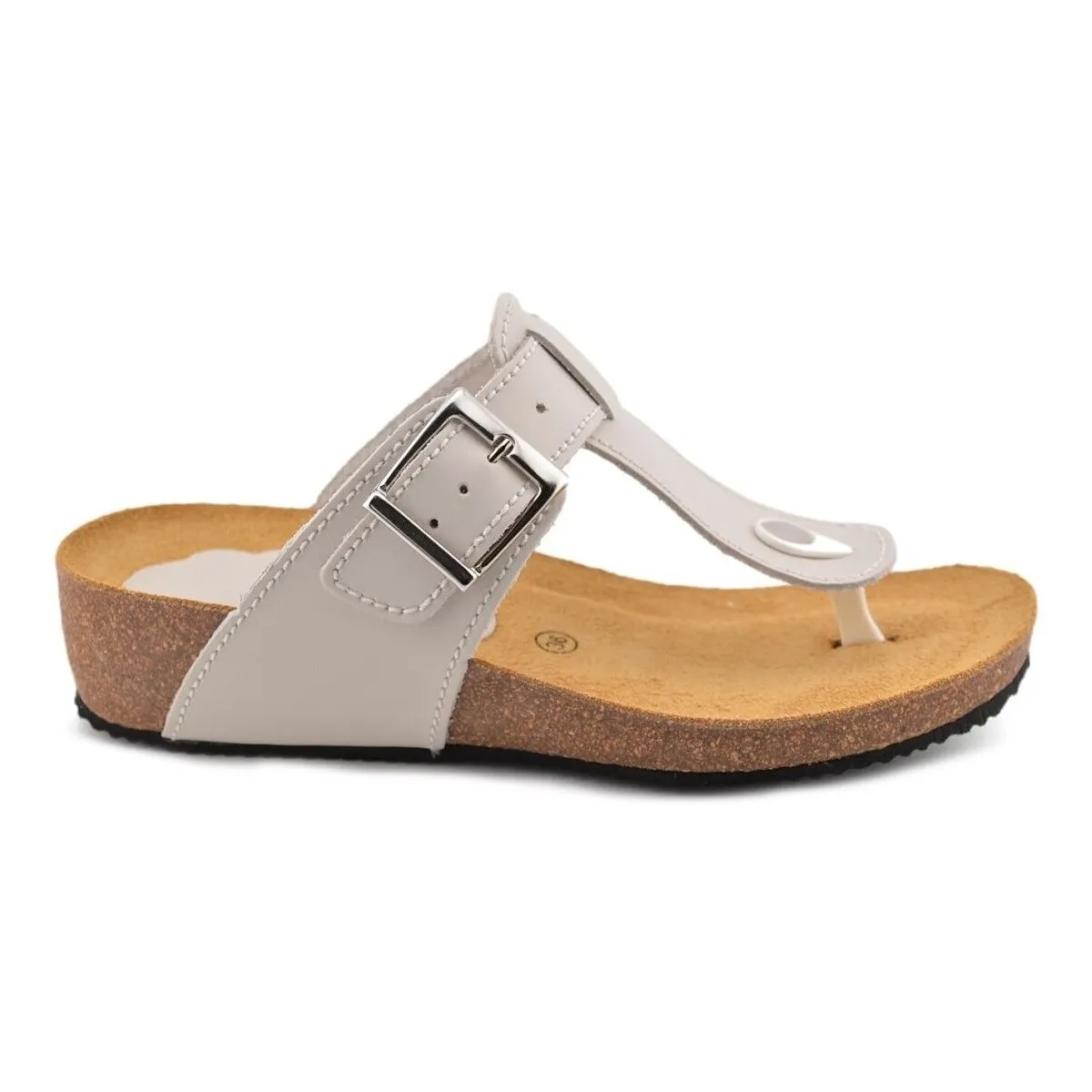 Sandalias Bio de piel beige by