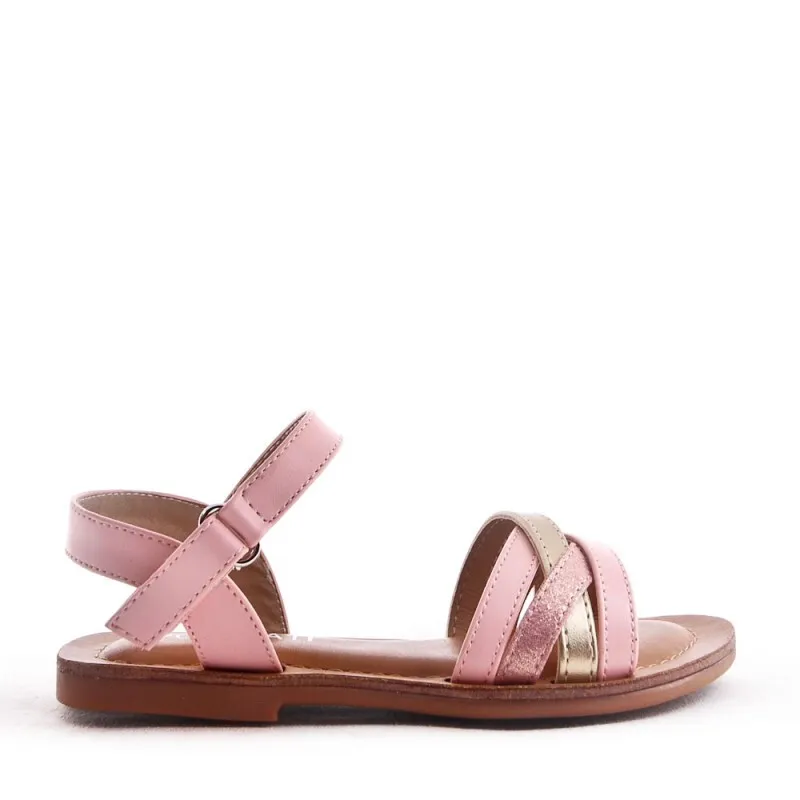 Sandalias Niña Rosas Tiras Pala