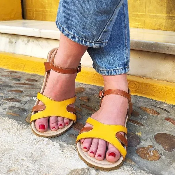 SANDALIAS ZAURI GAIA  MOSTAZA