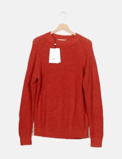 Selected Jersey de punto naranja