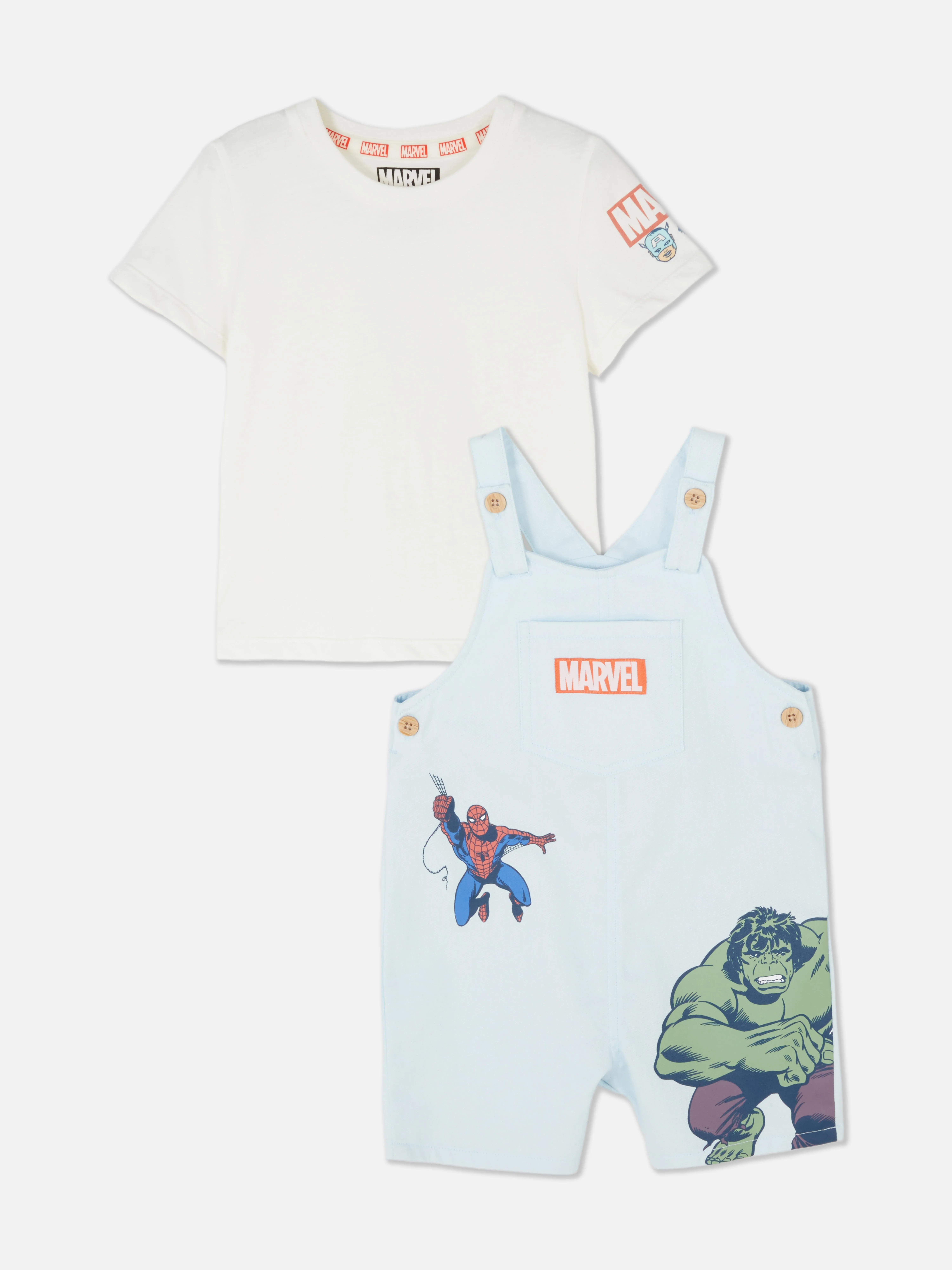 Set de camiseta y peto de Los Vengadores de Marvel