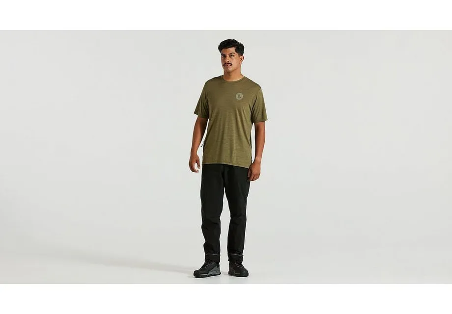 S/F WOOL TEE SS MEN GRN XS