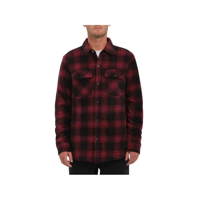 Sobrecamisa de hombre Volcom Bowered Fleece LS (WINE)