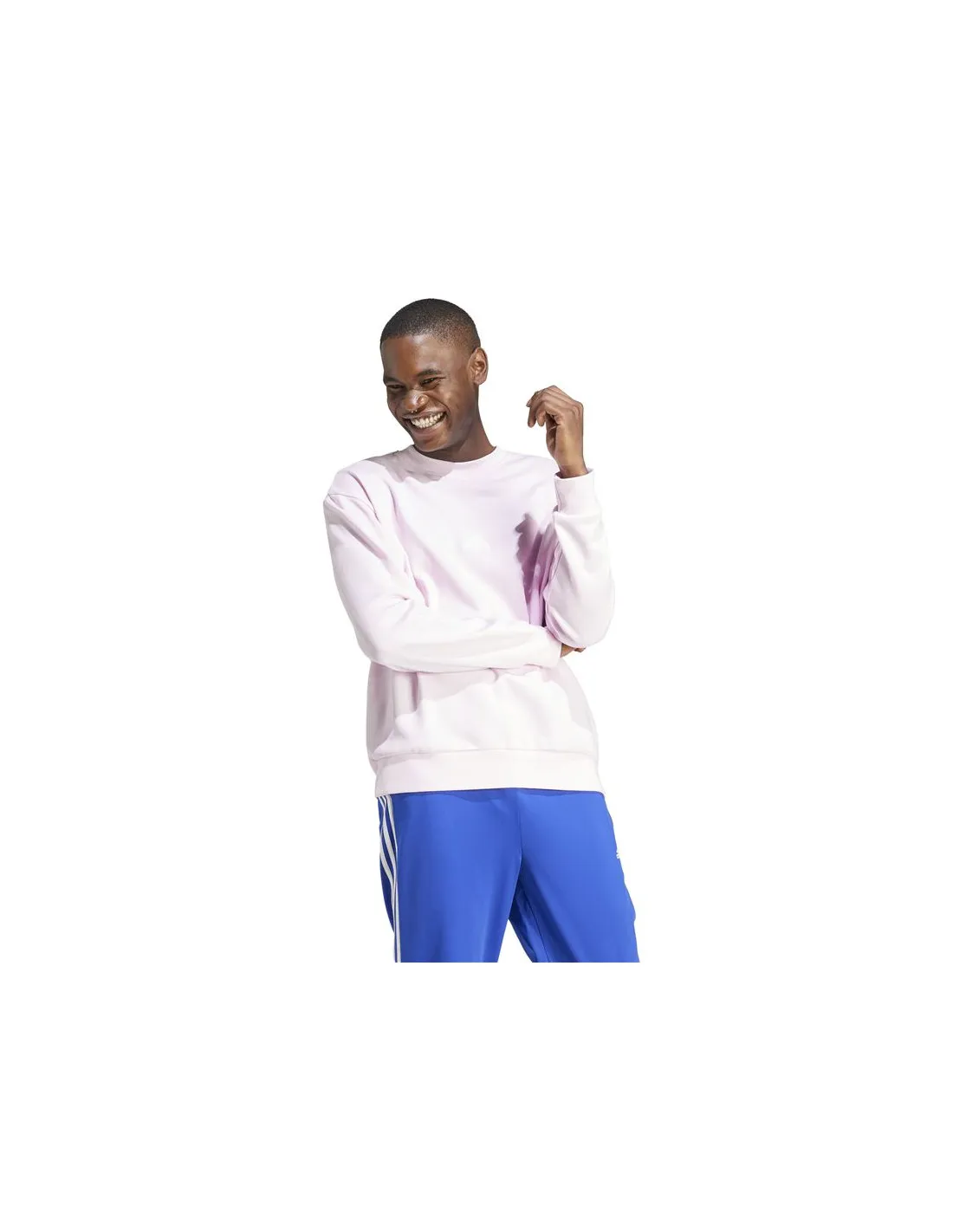 Sudadera adidas Bl Ft Crew Q1 Hombre Rosa