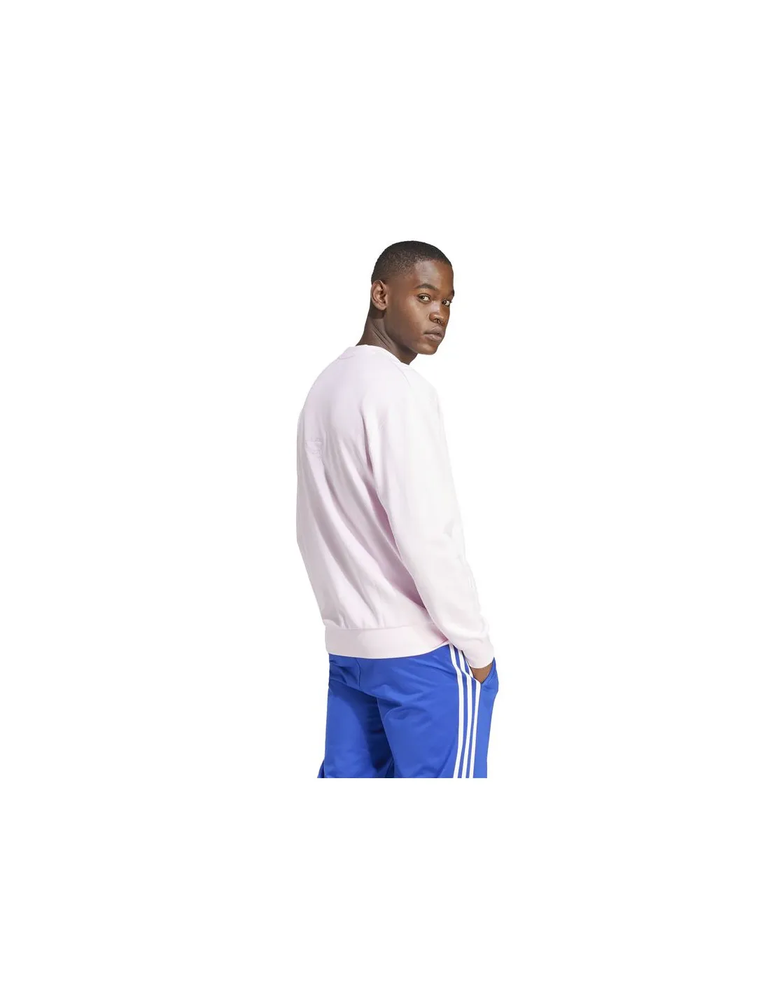 Sudadera adidas Bl Ft Crew Q1 Hombre Rosa