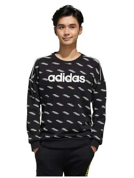 sudadera adidas logo negro hombre