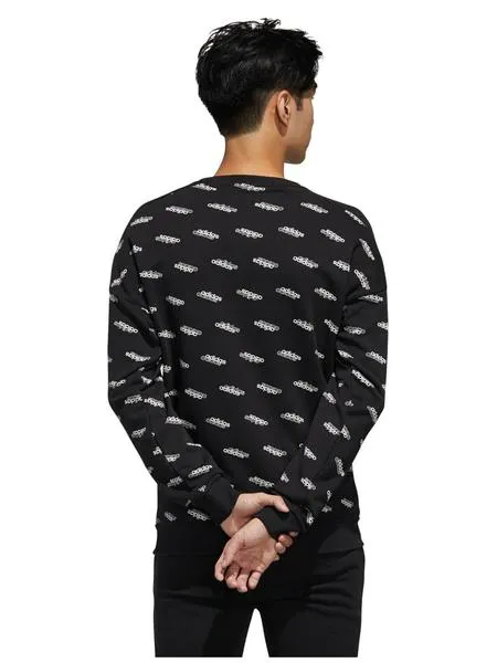 sudadera adidas logo negro hombre