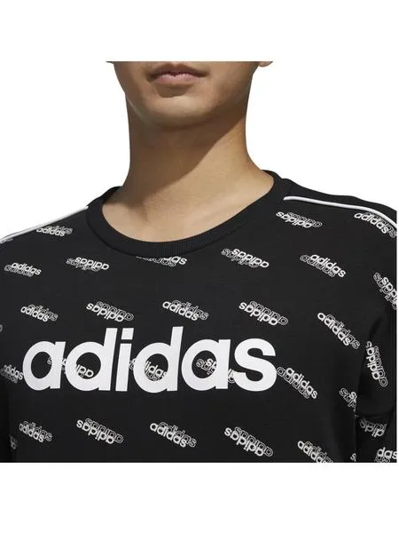 sudadera adidas logo negro hombre