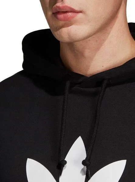 sudadera adidas trefoil negro hombre